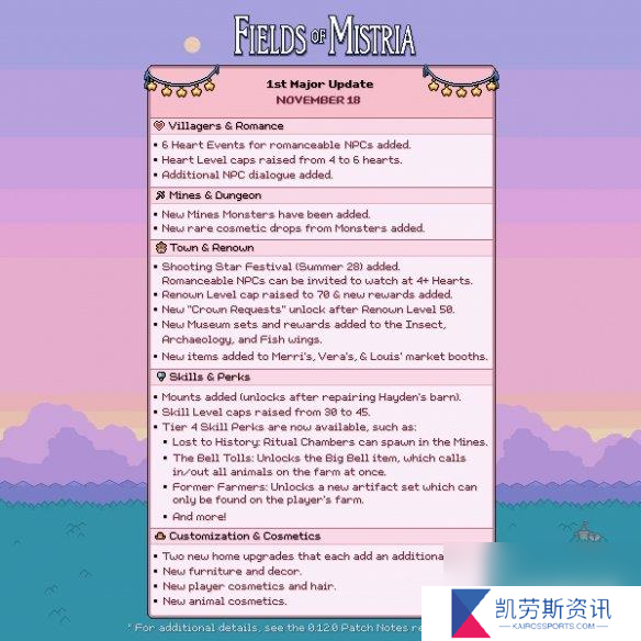 像素模拟游戏《米斯特里亚牧场》重大更新上线！